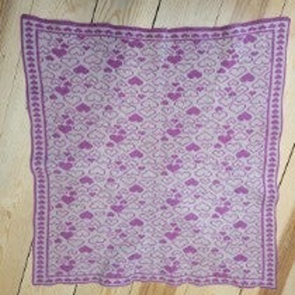 Stickat tyg i merinolammull 65x70 cm