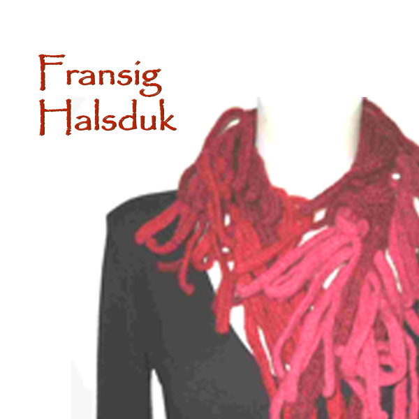 Virkmönster - Fransig halsduk