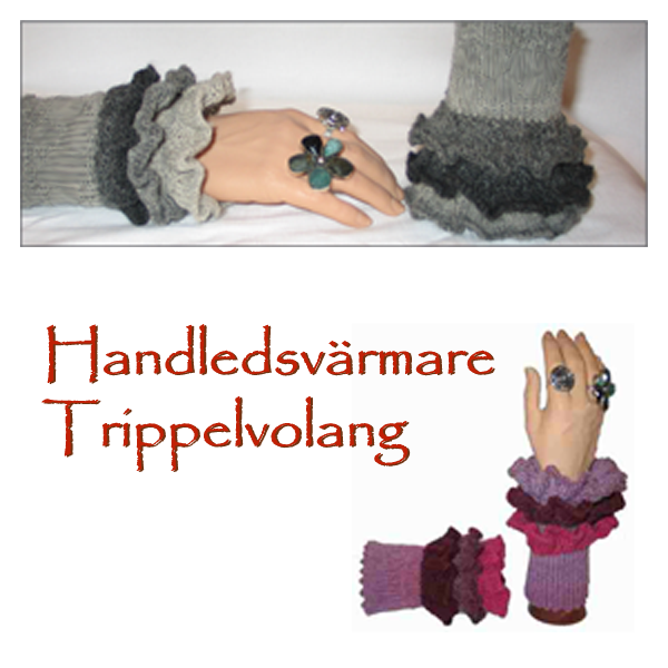 Stickmönster - Handledsvärmare, trippelvolang