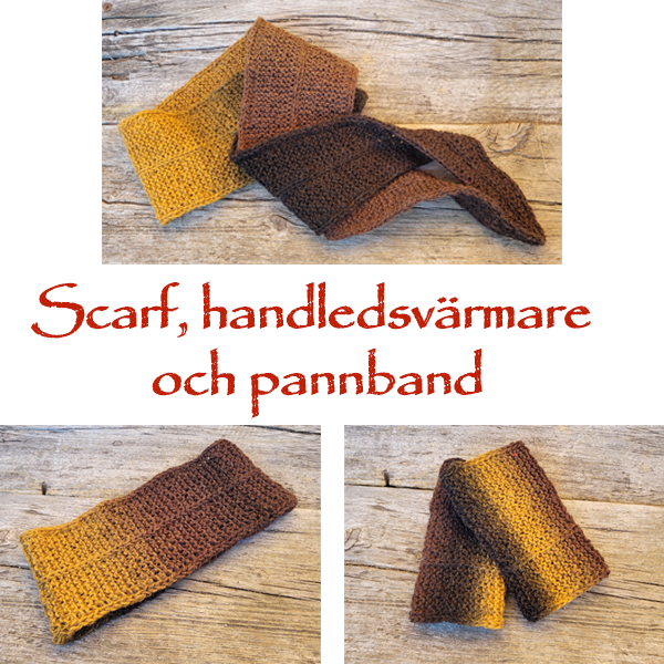 Stickmönster - Scarf, pannband och handledsvärmare