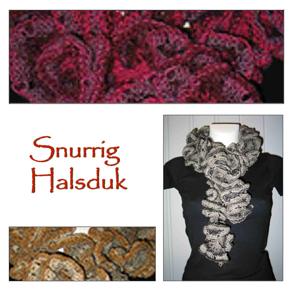 Stickmönster - Snurrig halsduk