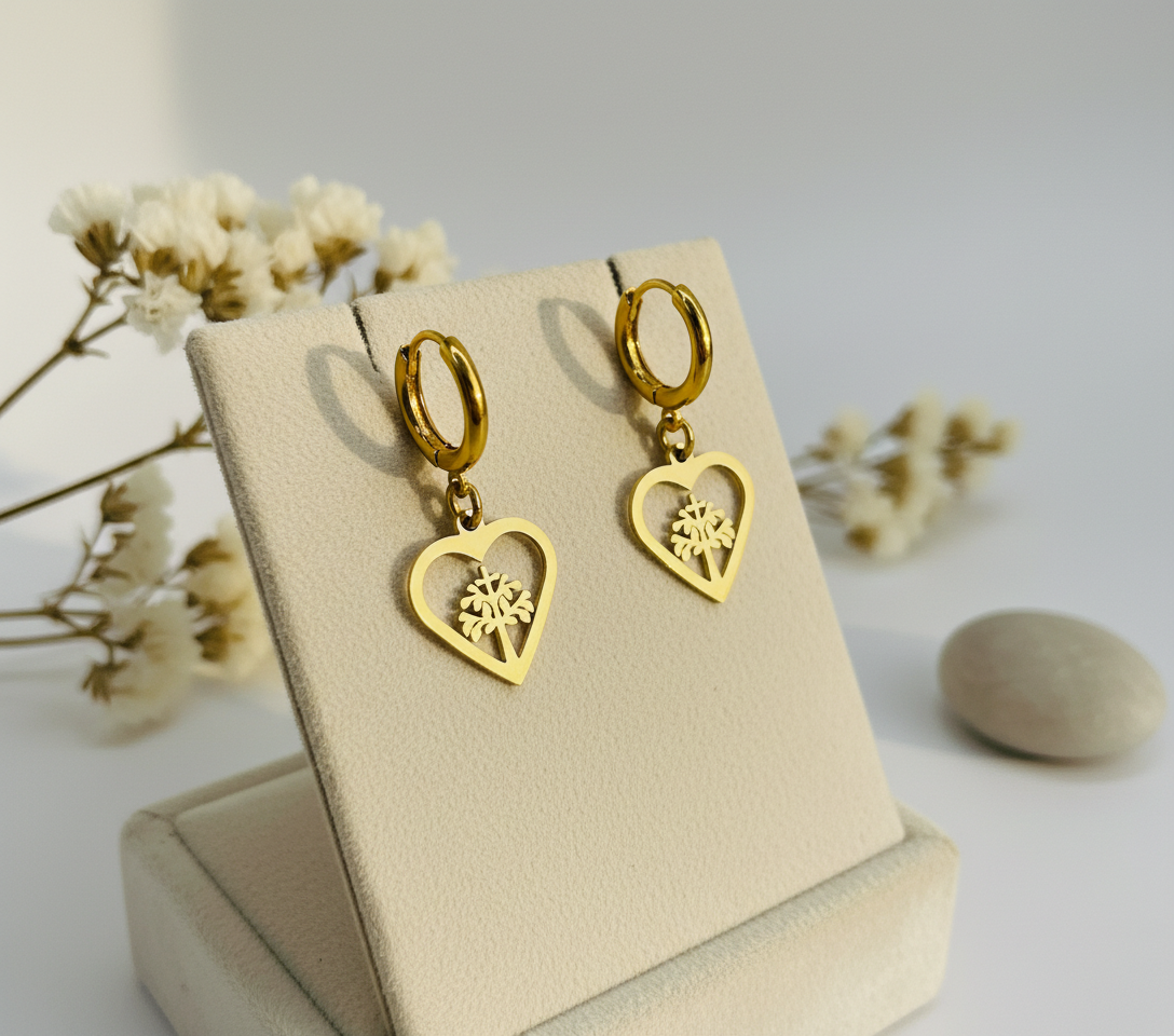 Oorbellen stainless steel 'Mieke'