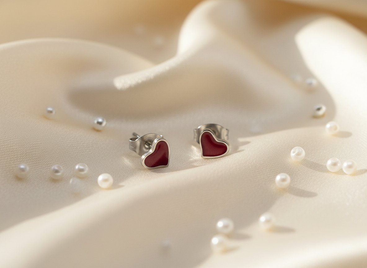 Oorstekers stainless steel zilverkleur 'Belle'