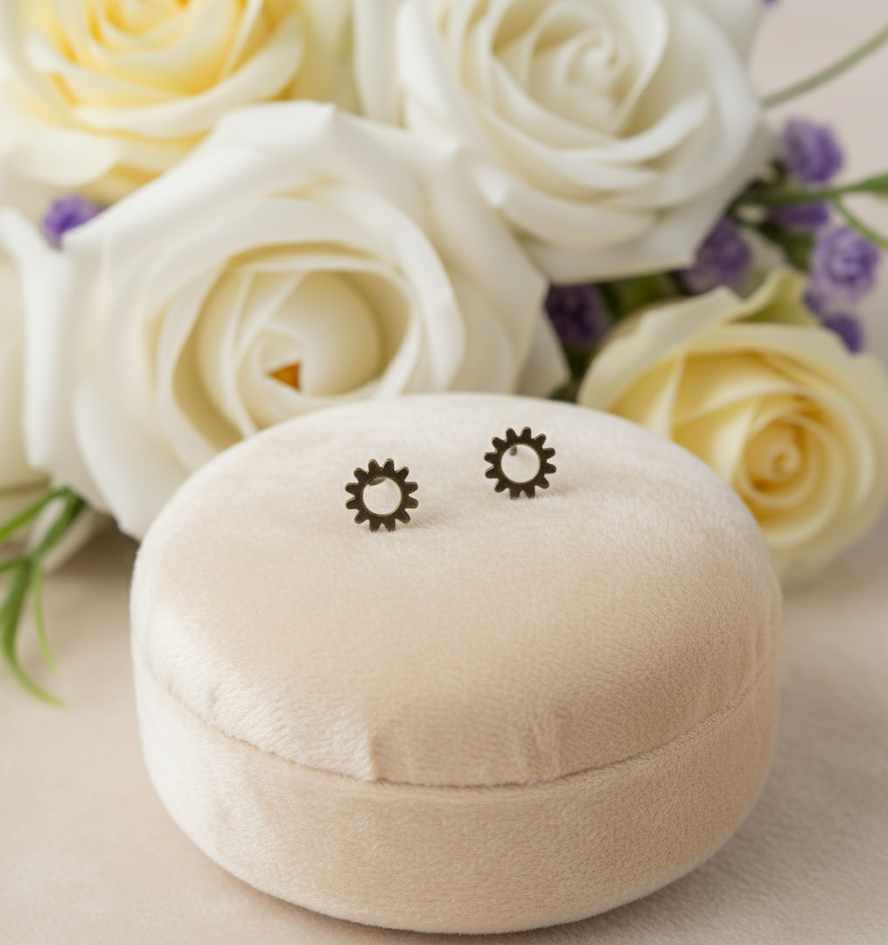 Oorstekerst stainless steel 'Mira'