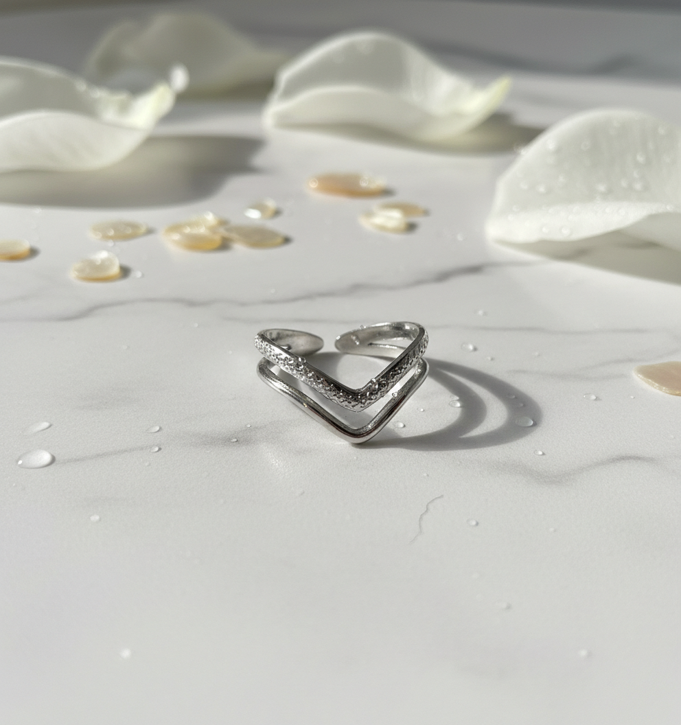 Ring stainless steel zilverkleur ‘Lieke’