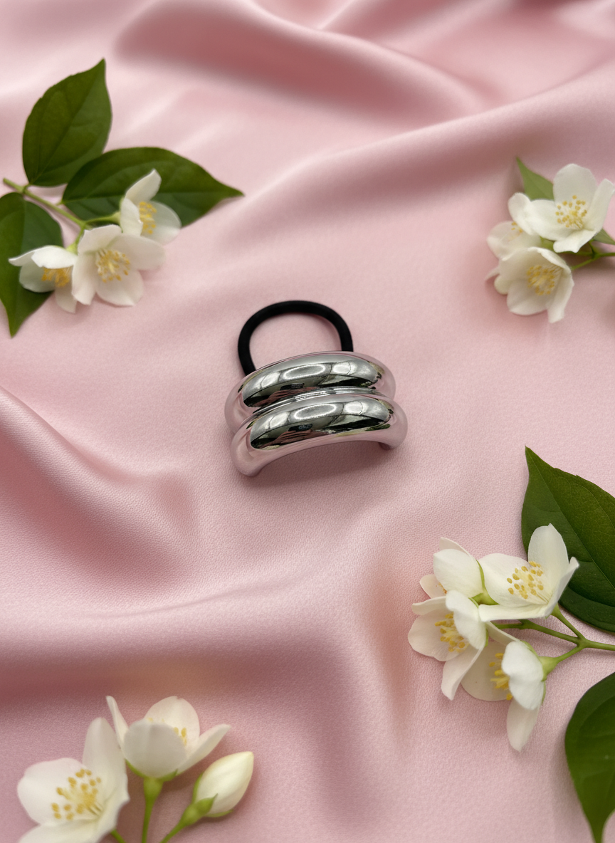 Elastiek zilverkleur ‘Milene’