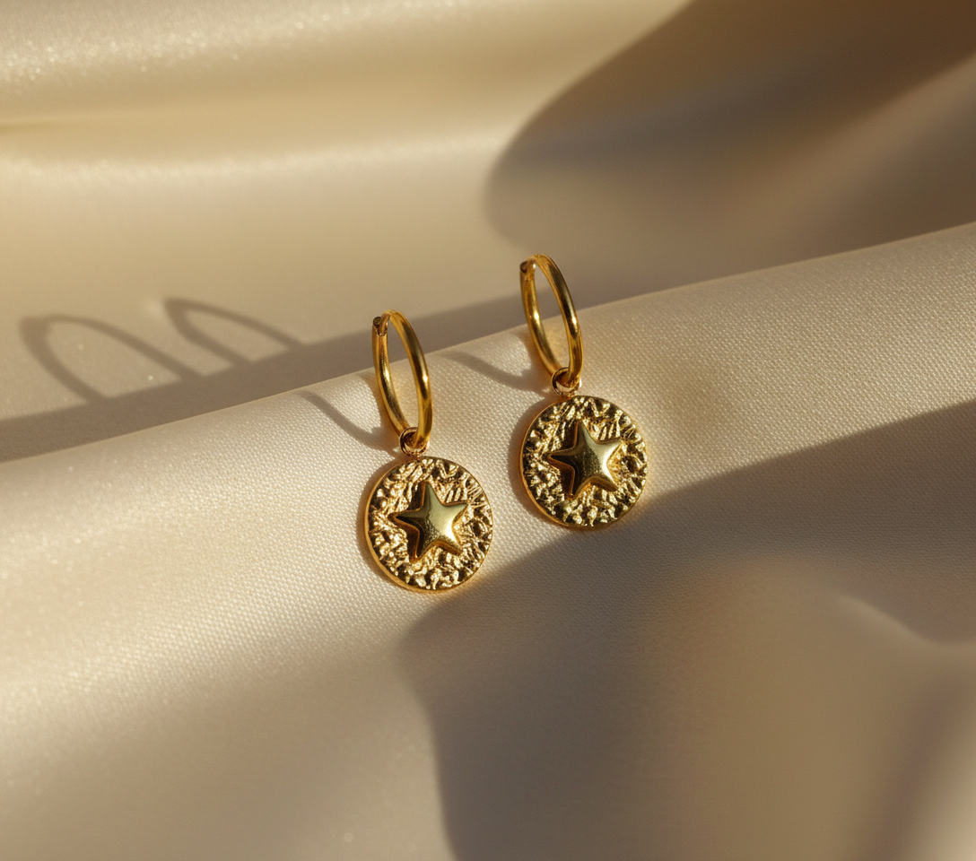 Oorbellen stainless steel 'Polly'