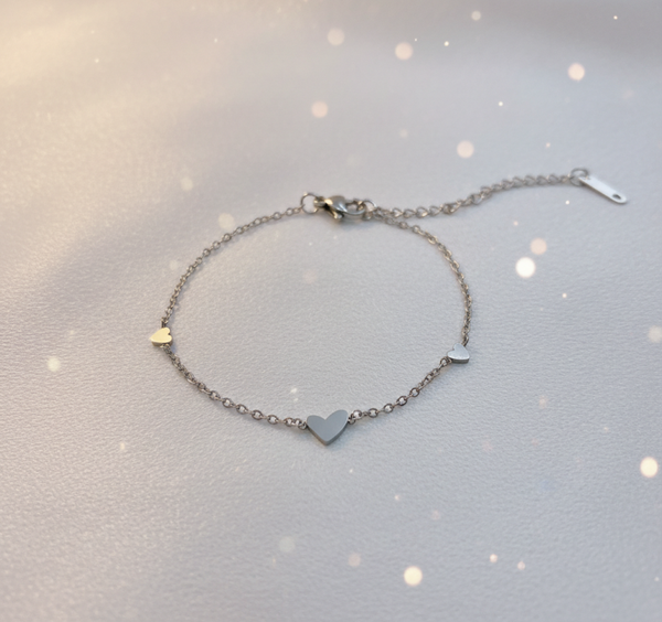 Armband stainless steel zilverkleur 'Abby'