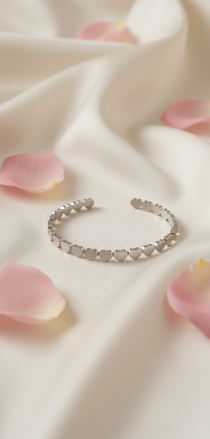 Armband stainless steel zilverkleur 'Leslie'