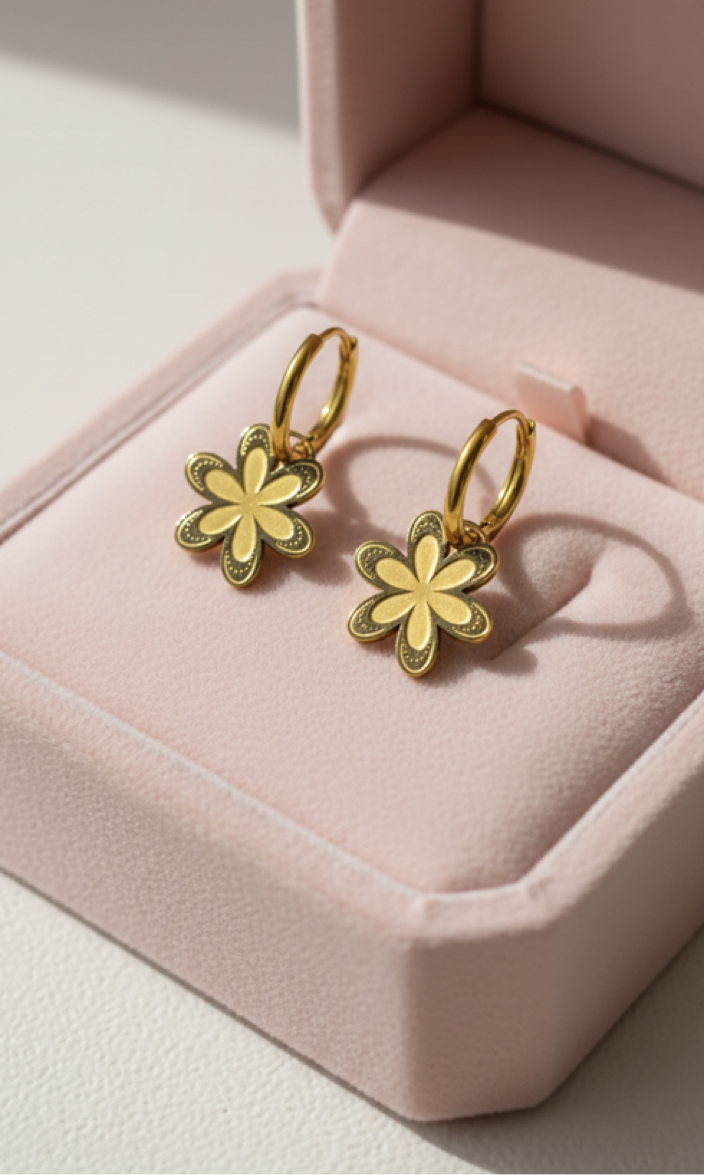 Oorbellen stainless steel 'Romy'