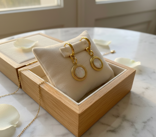 Oorbellen stainless steel ‘Amira’