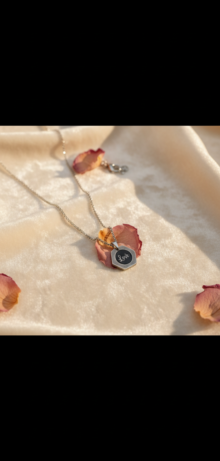 Ketting Sparkle zilverkleur ‘Love’