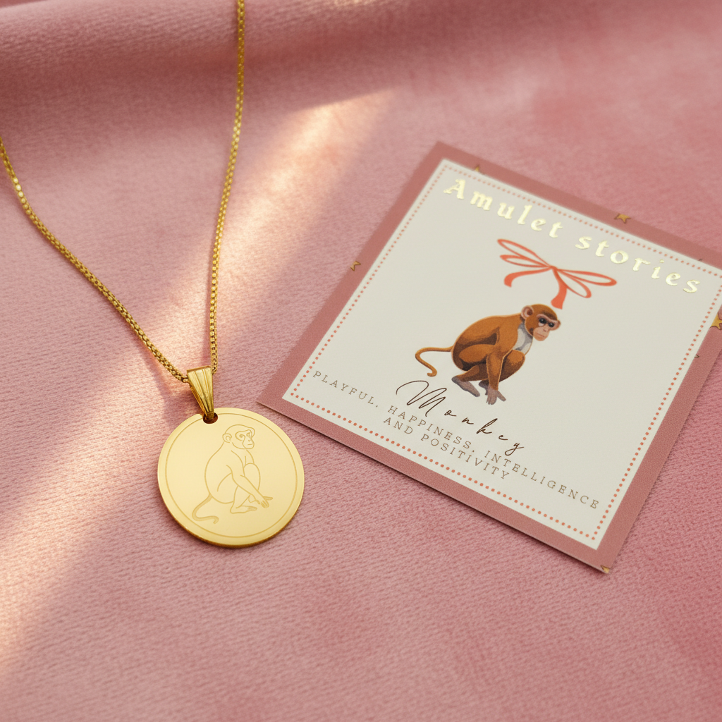 Ketting Amulet ‘Aapje’