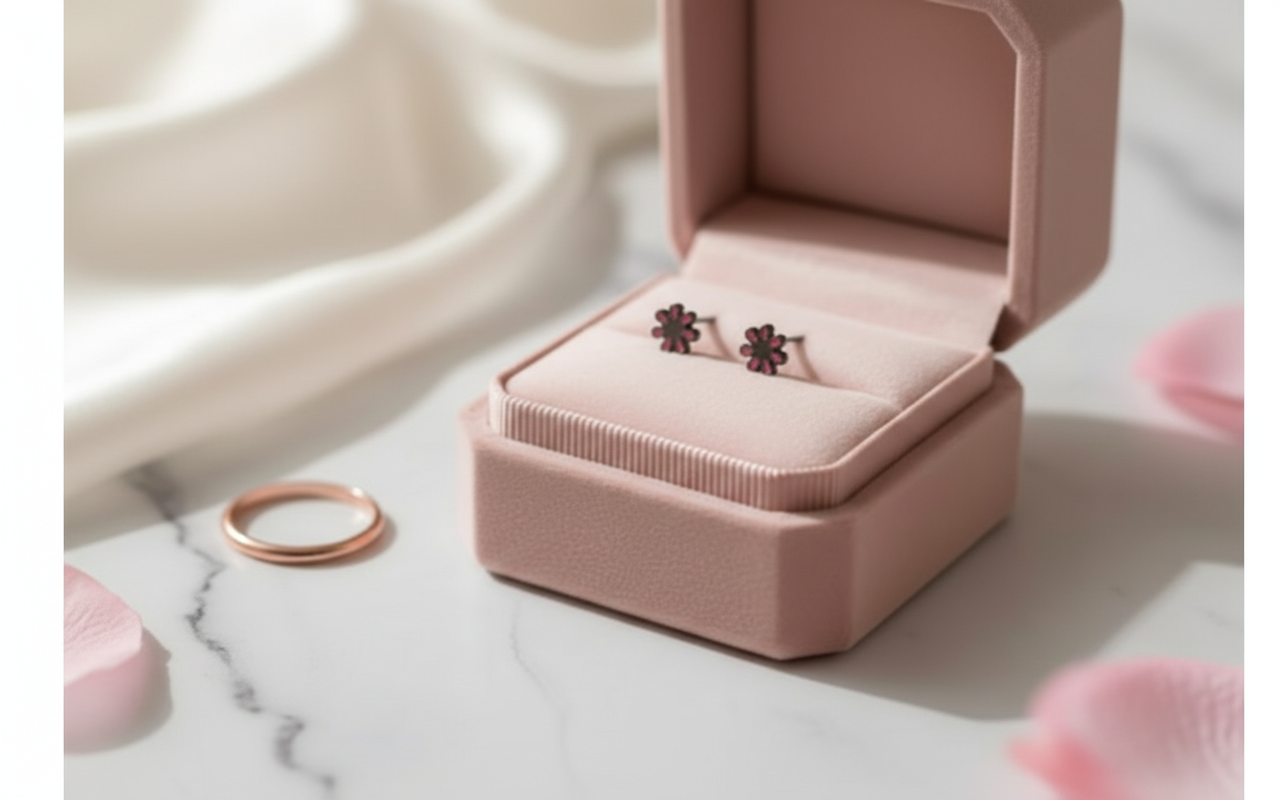 Oorstekers stainless steel zilverkleur 'Bette'