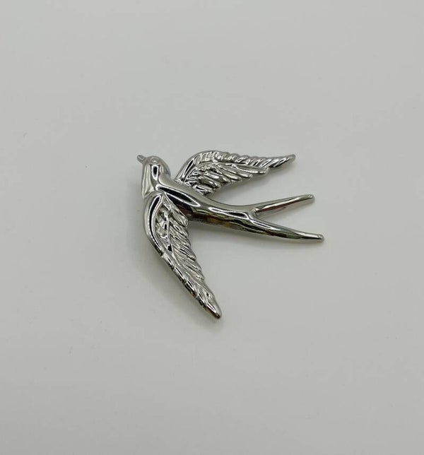 Broche Zwaluw st zilverkleur