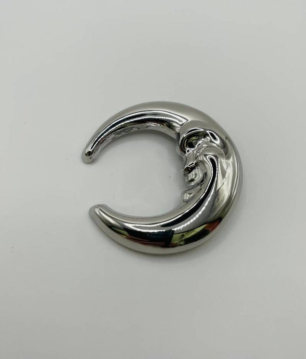 Broche Moon zilverkleur