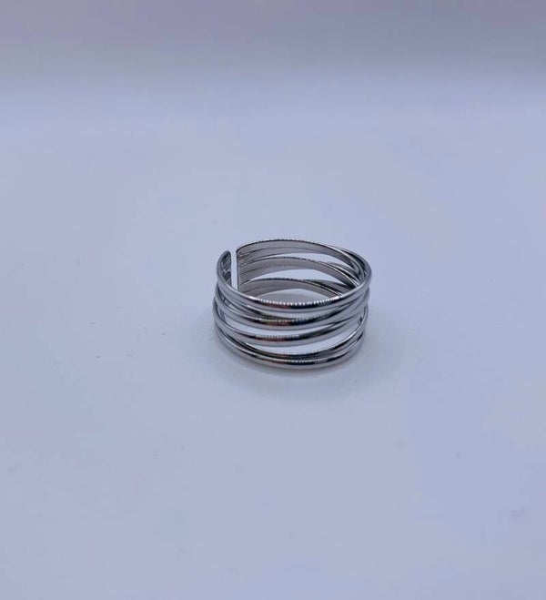 Ring stainless steel zilverkleur 'Sanne'