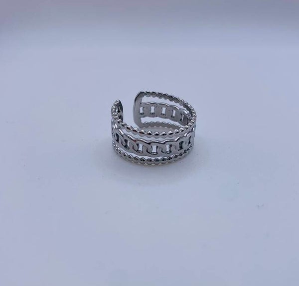 Ring stainless steel zilverkleur 'Stella'