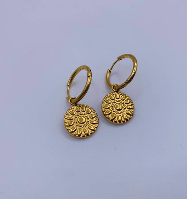 Oorbellen stainless steel 'Charlie'