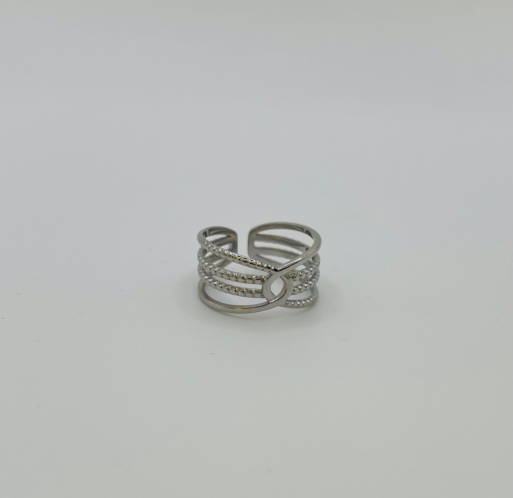 Ring stainless steel zilverkleur ‘Pip’