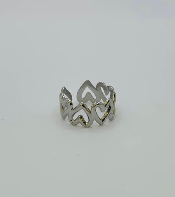 Ring stainless steel zilverkleur ‘Jessie’