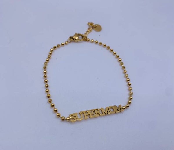 Armband stainless steel 'Supermom'