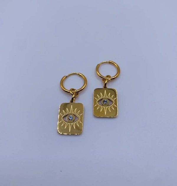 Oorbellen stainless steel 'Haye'