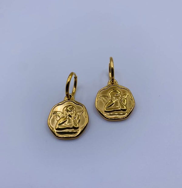 Oorbellen stainless steel 'Angel'