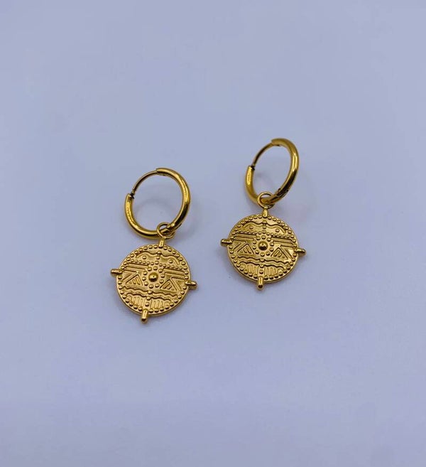 Oorbellen stainless steel 'Mare'