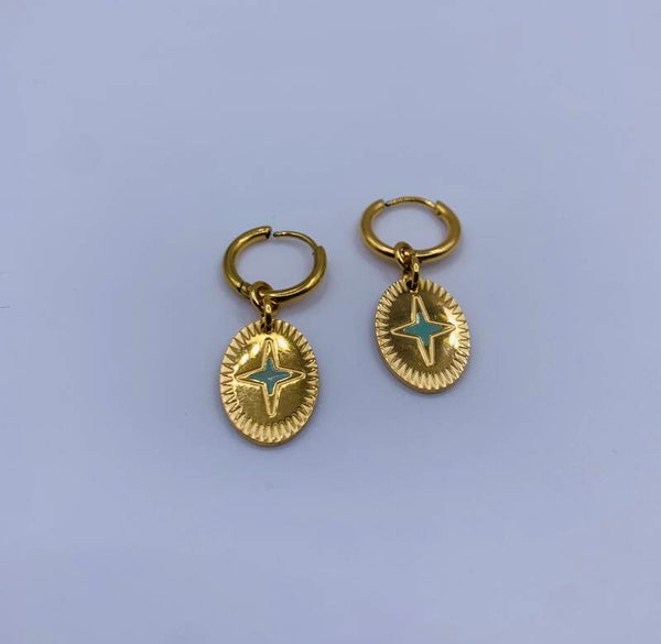 Oorbellen stainless steel 'Lizzy'