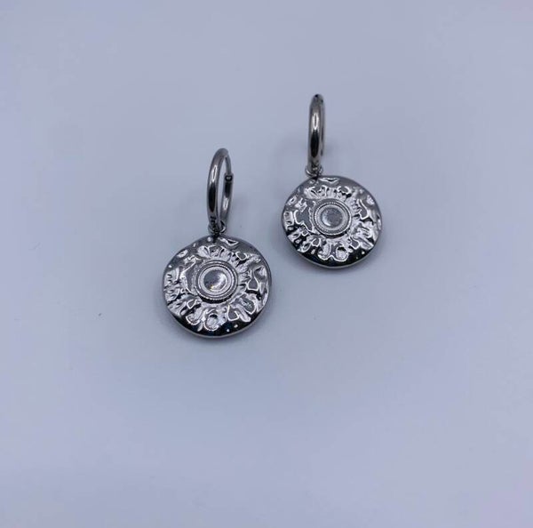 Oorbellen stainless steel zilverkleur 'Evi'