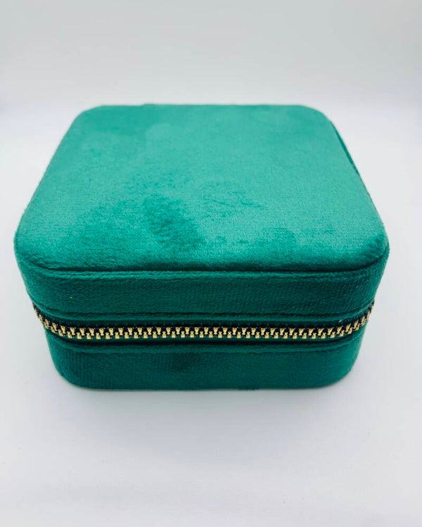 Sieraden reisdoosje velours Green