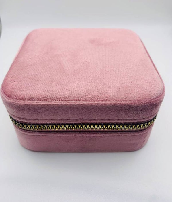 Sieraden reisdoosje velours Pink