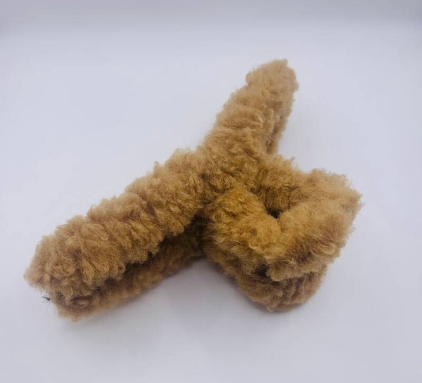 Teddy haarklem lichtbruin