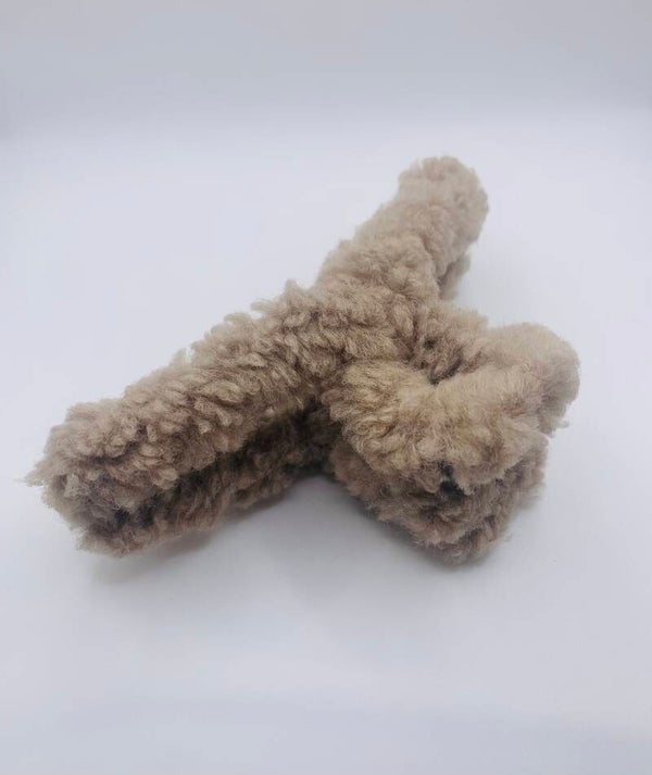 Teddy haarklem beige
