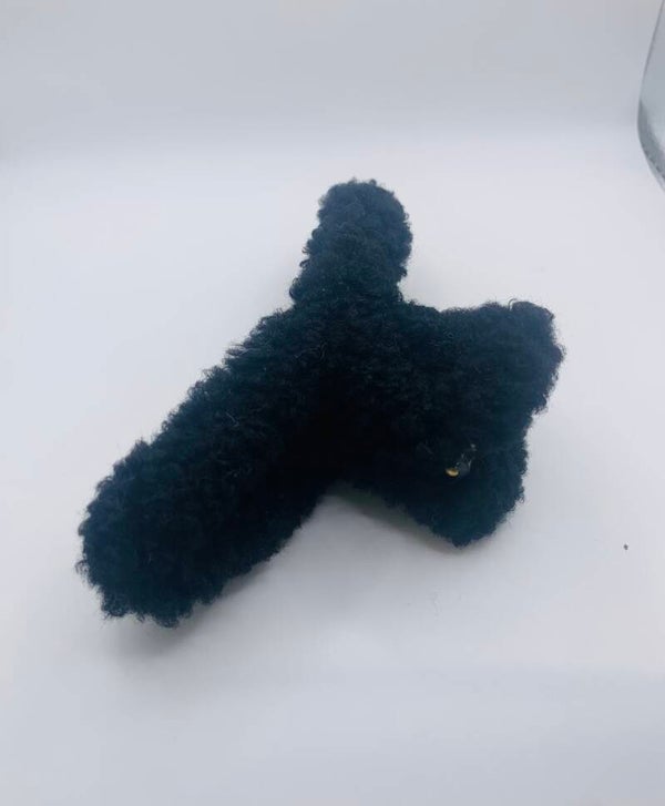 Teddy haarklem zwart