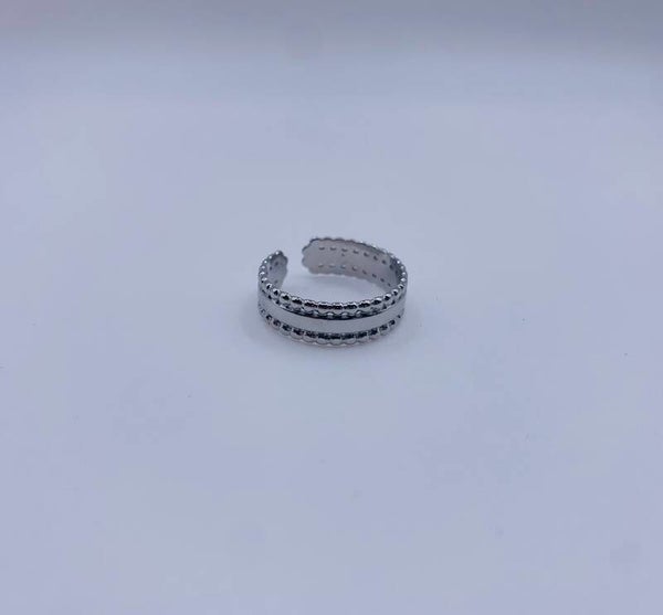 Ring stainless steel zilverkleur 'Nana'