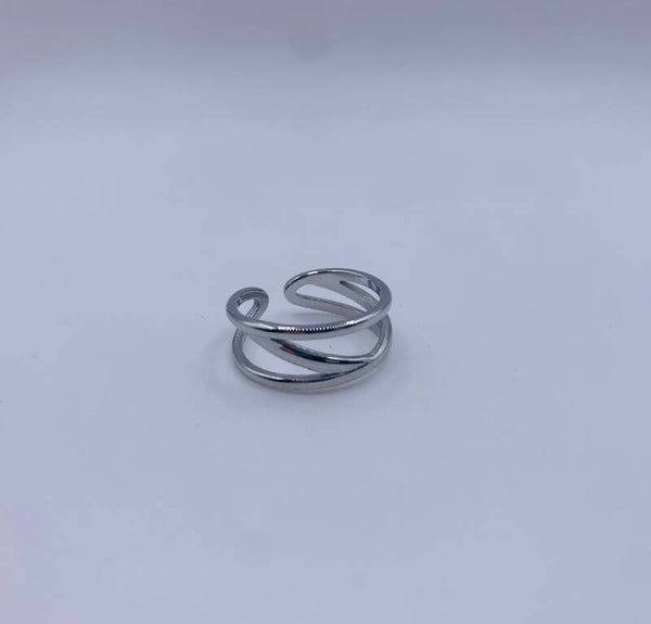 Ring stainless steel zilverkleur 'Carlijn'