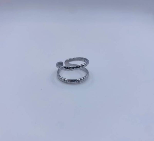 Ring stainless steel zilverkleur 'Laura'