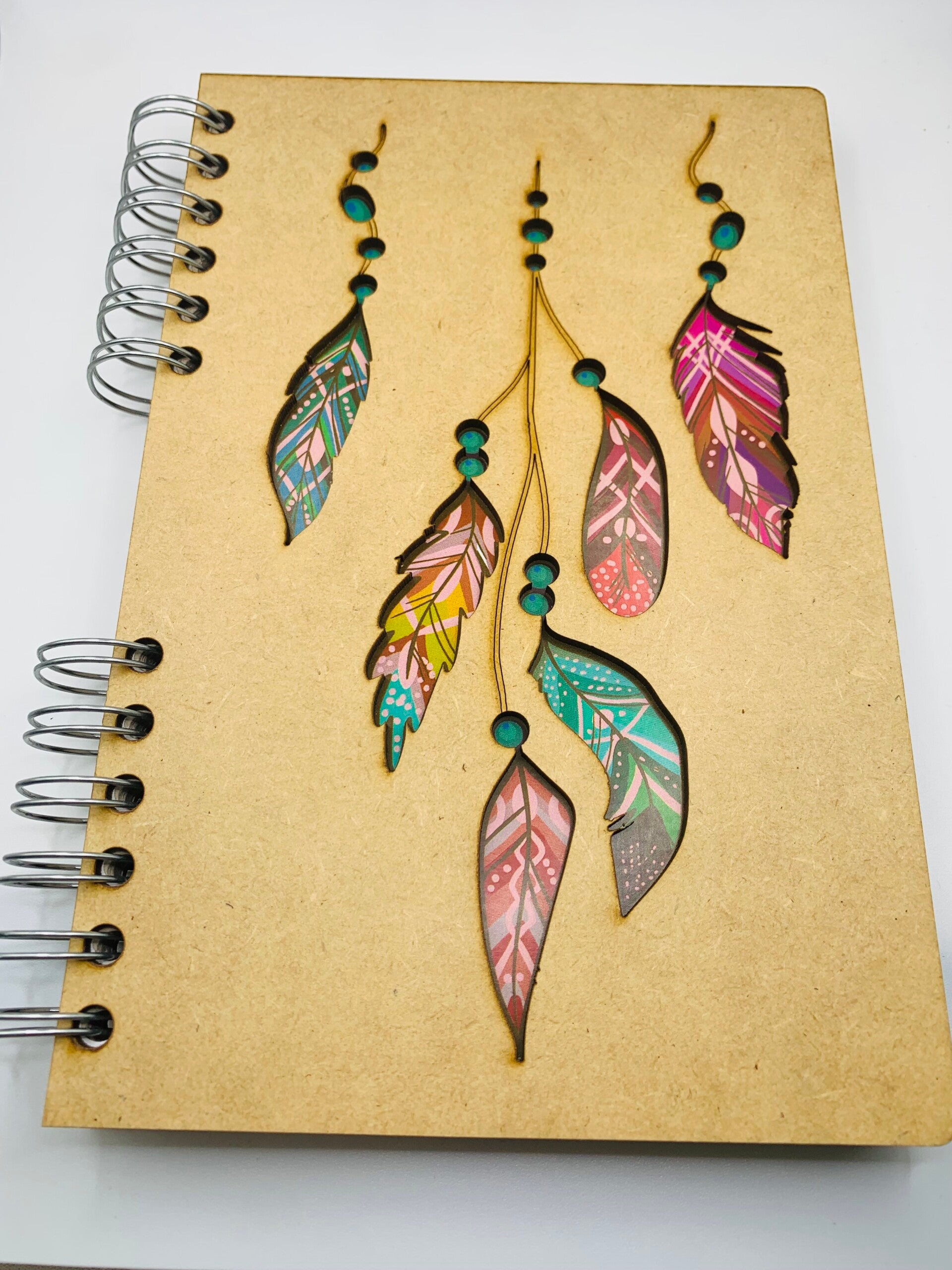 Duurzaam notitieboek Komoni Amsterdam A5  'Feathers'