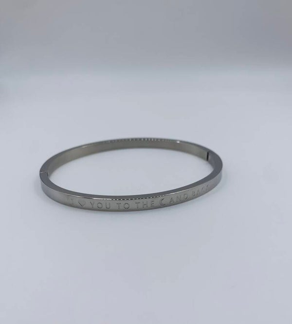 Armband stainless steel zilverkleur 'Moon'