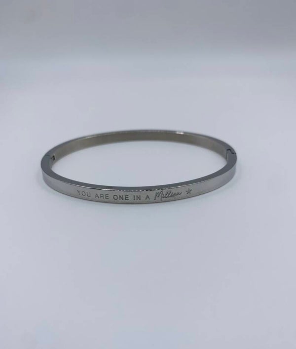 Armband stainless steel zilverkleur 'Million''