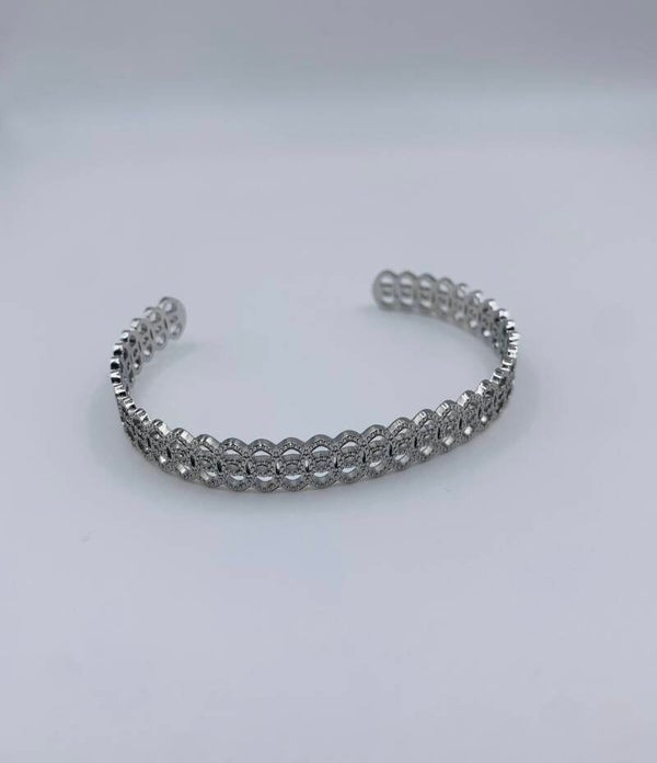 Armband stainless steel lzilverkleur 'Mila'