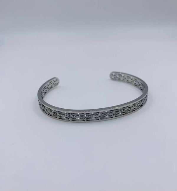 Armband stainless steel zilverkleur 'Patty'