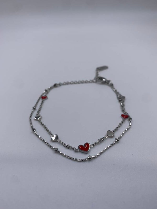 Armband stainless steel zilverkleur 'Priscilla'