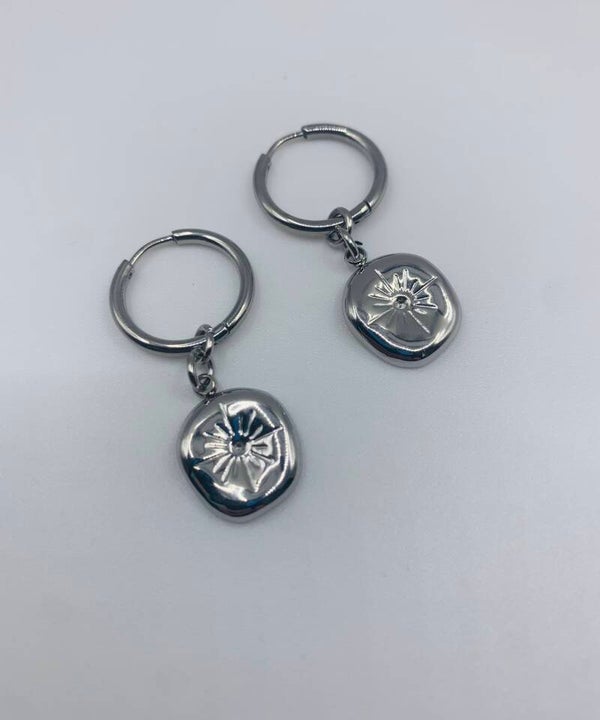 Oorbellen stainless steel zilverkleur 'Raina'