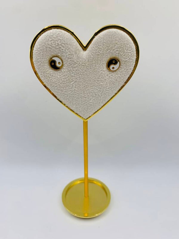 Oorstekers stainless steel 'Yin & Yang'