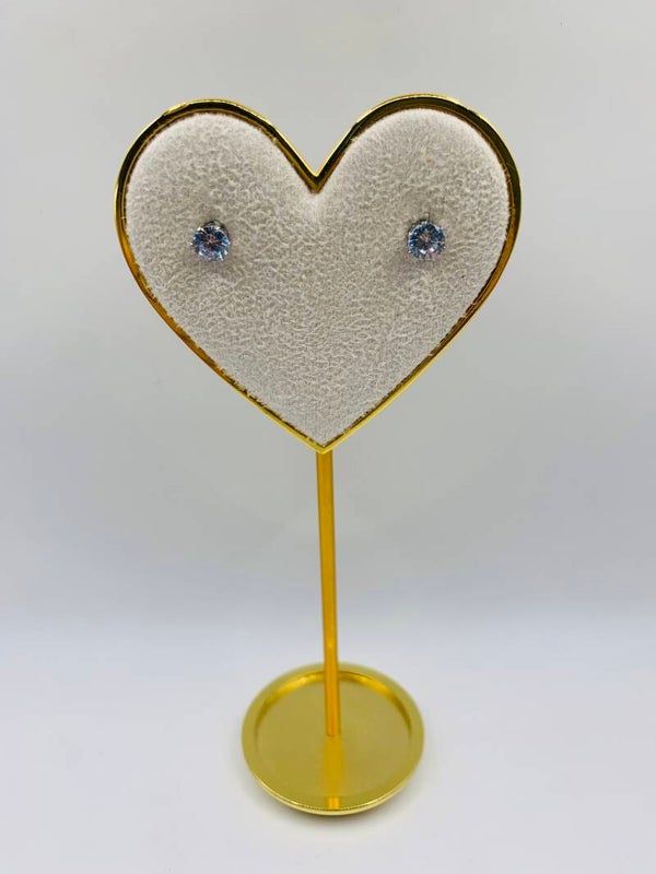 Oorstekers stainless steel zilverkleur 'Misty'