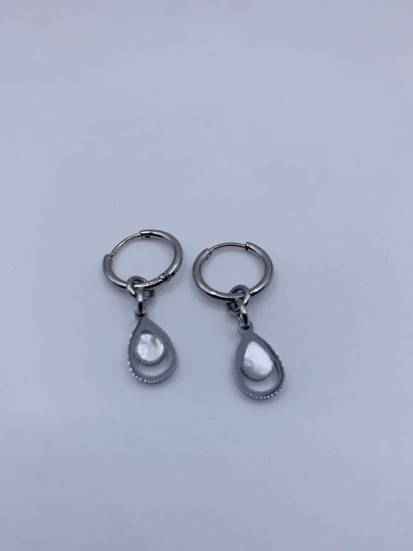 Oorbellen stainless steel zilverkleur 'Lola'