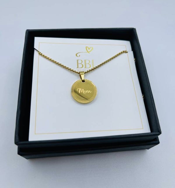 Ketting Sparkle 'Mom' cirkel